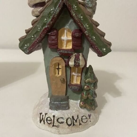 Kurt Adler Santa's World Snowtown Santa in Chimney Tablepiece Figurine J8894 - Picture 4 of 11